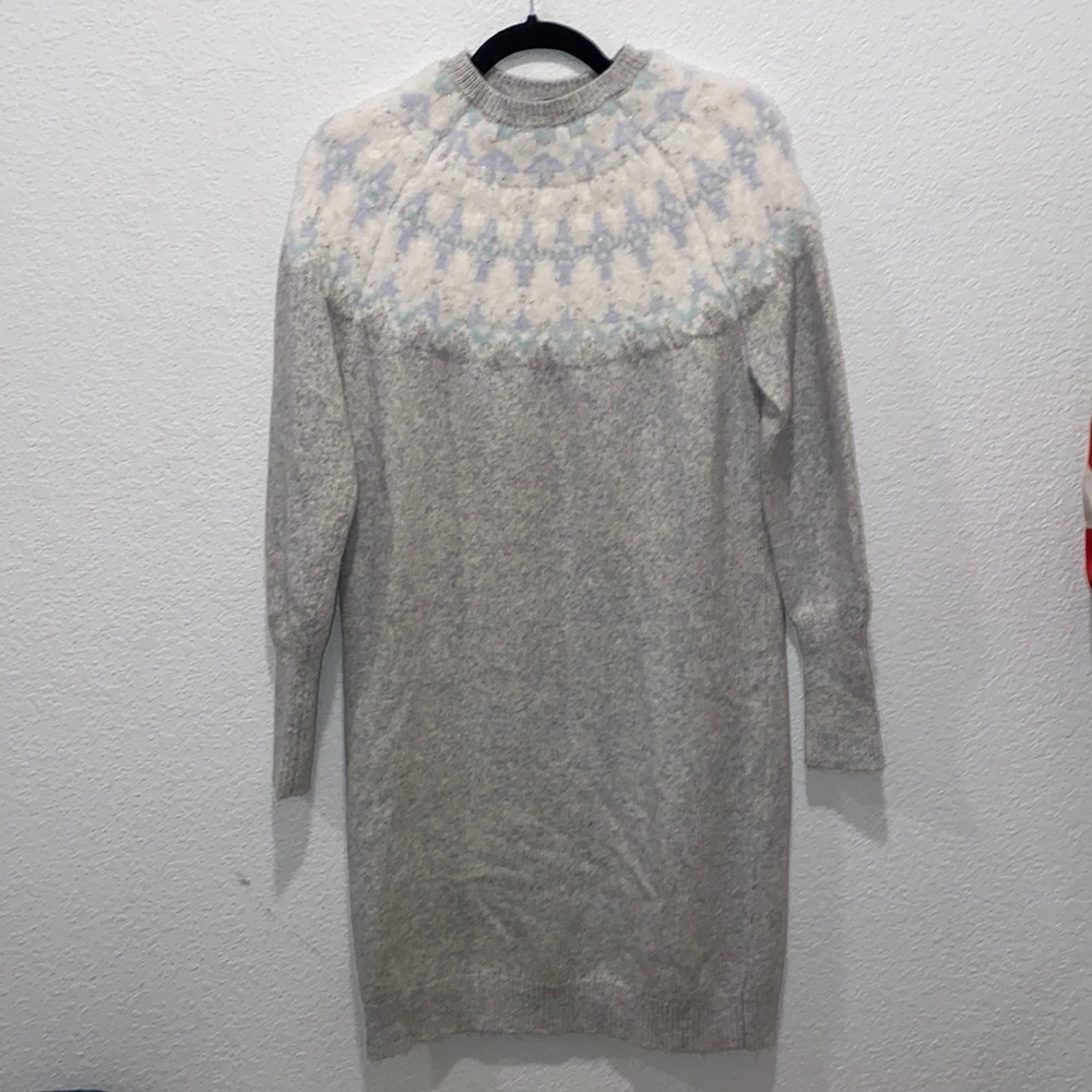 Fair isle sweater dress